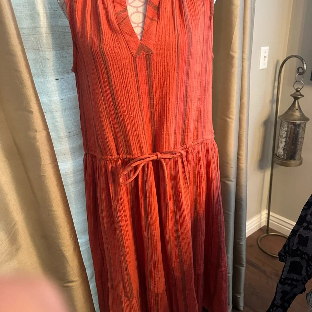 Sundance Terracotta Sleeveless Midi Dress - Picture 3 of 5